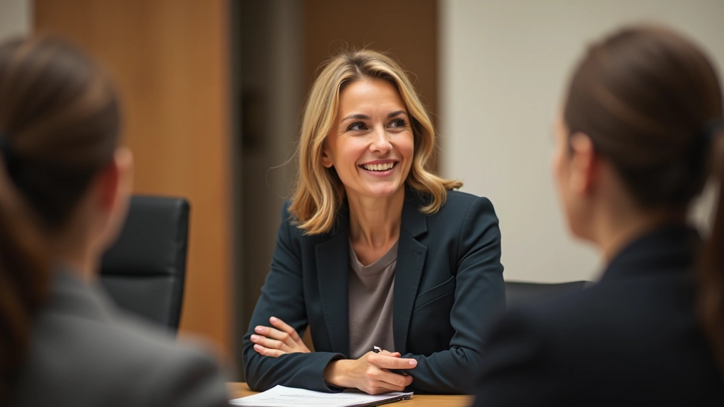 Coach en communication démontrant les éléments clés du langage corporel : contact visuel, posture ouverte, et engagement attentif