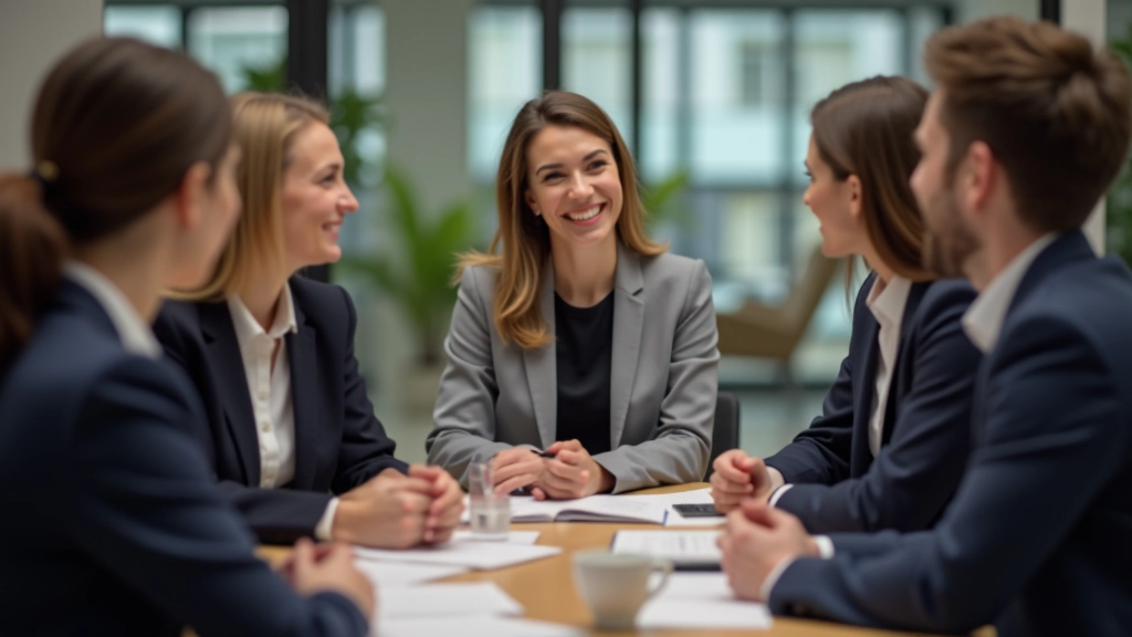 Équipe ayant une réunion productive avec une atmosphère positive et respectueuse