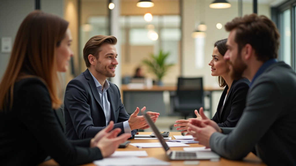 Environnement professionnel où se déroulent des conversations assertives et respectueuses